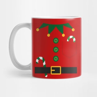 Cute Novelty Christmas Elf - Funny Red Mug